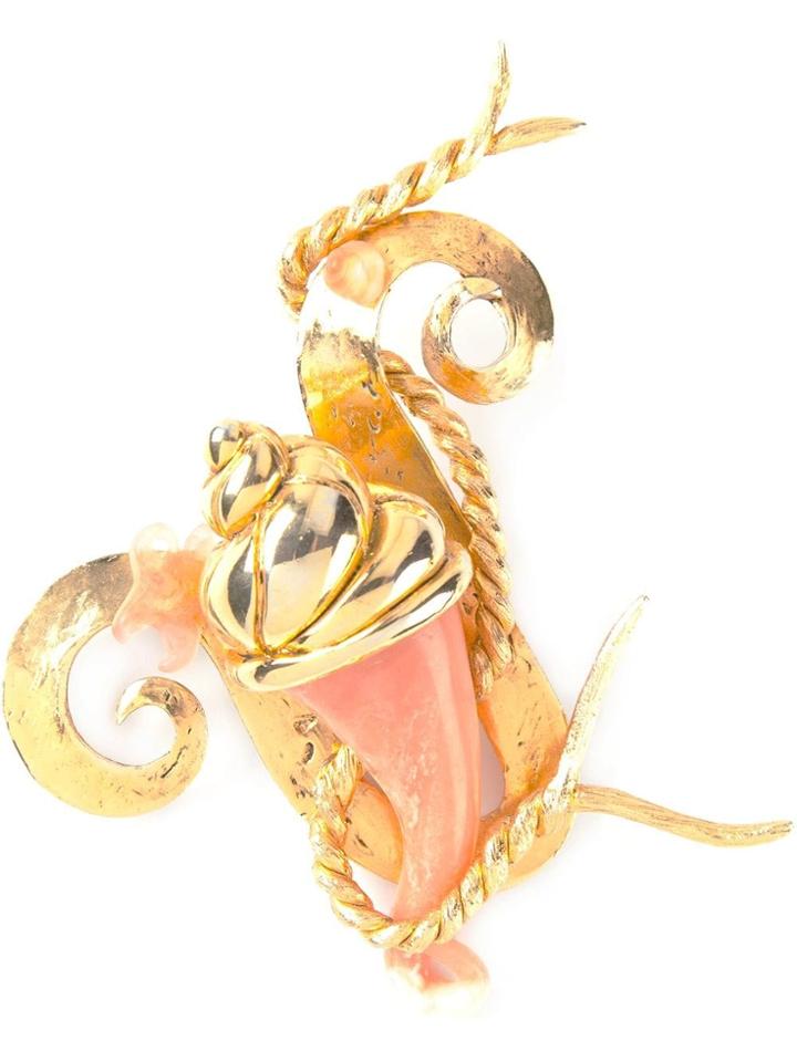 Katheleys Vintage 'shell' Brooch - Metallic