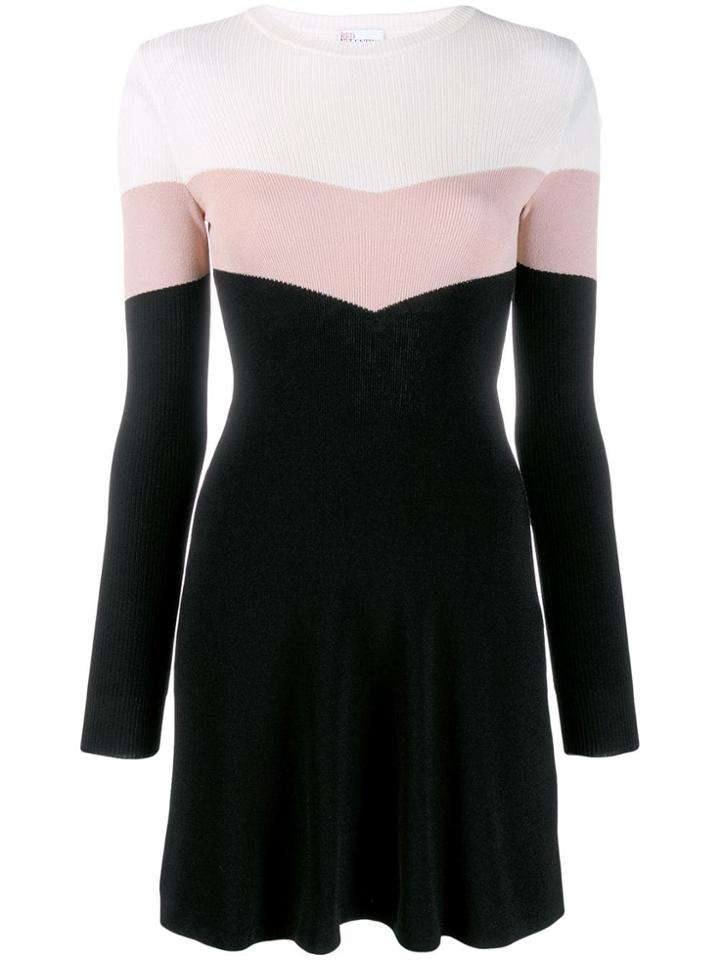 Red Valentino Colour Block Mini Dress - Black