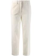Aspesi Cropped Corduroy Trousers - White