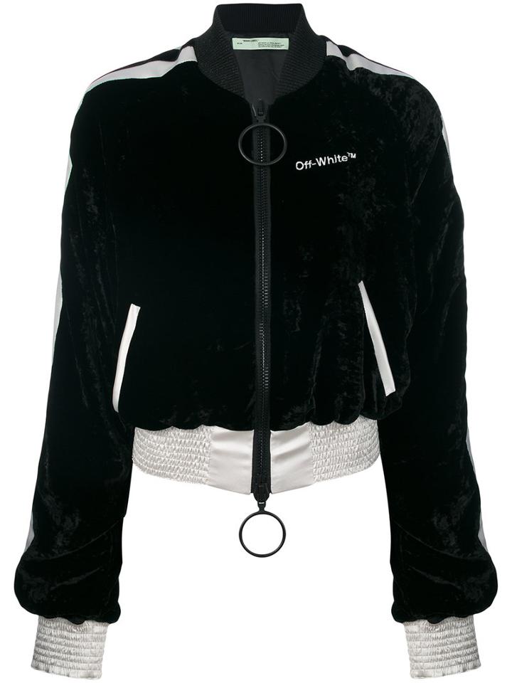 Off-white - Bomber Jacket - Women - Silk/polyamide/polyester/viscose - 40, Black, Silk/polyamide/polyester/viscose