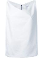 Rear Zip Top - Women - Linen/flax - 8, White, Linen/flax, Maticevski