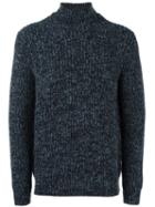 T By Alexander Wang Funnel Neck Jumper, Men's, Size: Large, Black, Cotton/acrylic/nylon/wool