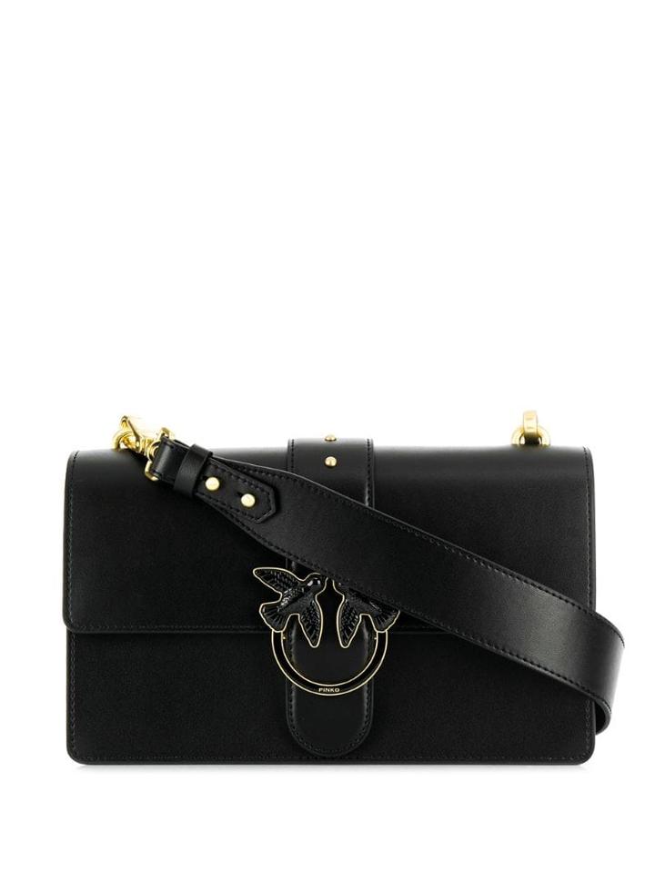 Pinko Plaque-embellished Shoulder Bag - Black