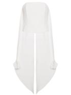 Osman Xenia Bustier With Cape Cuffs - White
