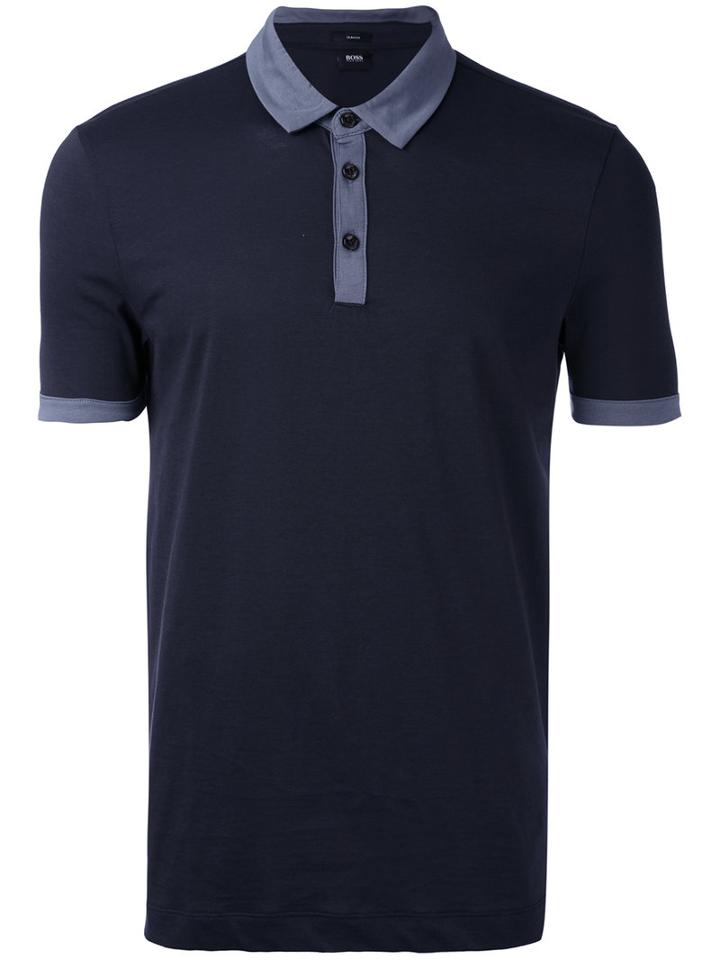 Boss Hugo Boss - Contrast Polo Shirt - Men - Cotton - Xxl, Blue, Cotton