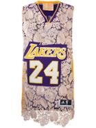 Night Market - Lace Insert Lakers Jersey - Women - Polyester - One Size, Pink/purple, Polyester
