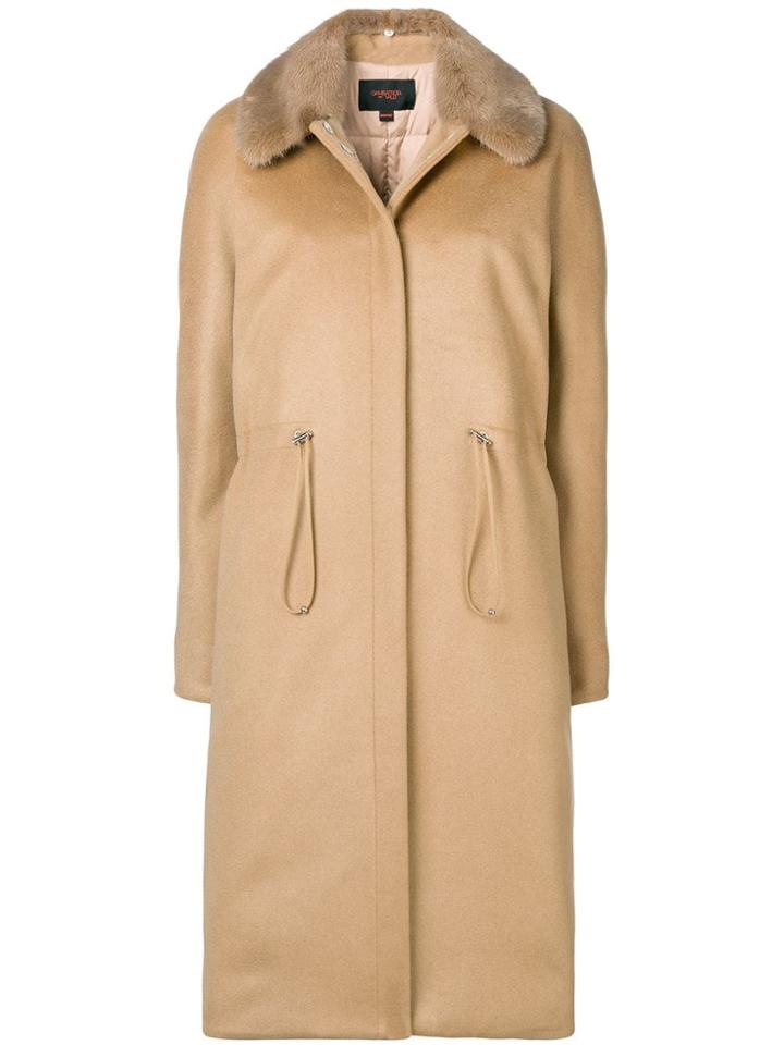 Giambattista Valli Fitted Midi Coat - Neutrals