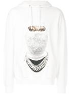 Ih Nom Uh Nit Face Gold Hoodie - White