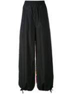 Ports 1961 - Printed Back Trousers - Women - Silk/cotton - 42, Black, Silk/cotton