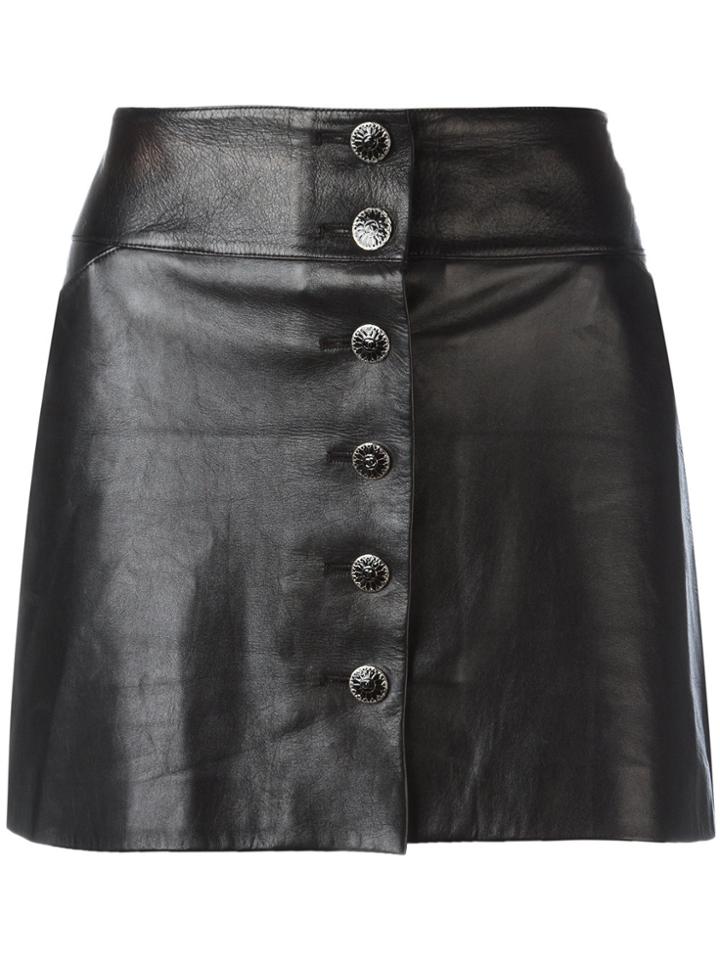 Chanel Vintage Leather Mini Skirt - Black