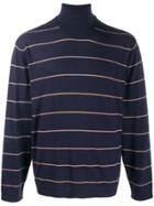 Brunello Cucinelli Striped Relaxed-fit Jumper - Blue