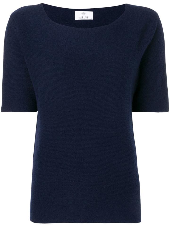 Allude Round Neck T-shirt - Blue