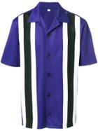 Ami Alexandre Mattiussi Short Sleeve Shirt With Bicolour Stripe - Blue