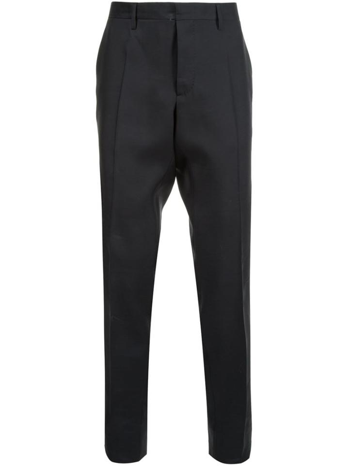 Dsquared2 Tailored Trousers, Men's, Size: 52, Black, Silk/polyester/virgin Wool