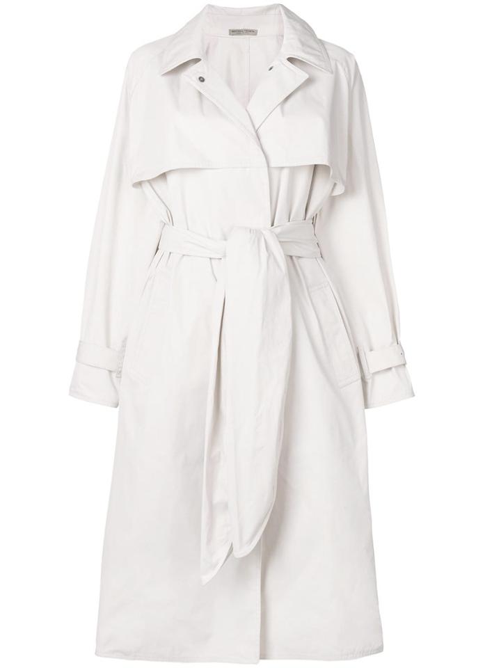 Bottega Veneta Oversize Belted Trench Coat - Nude & Neutrals
