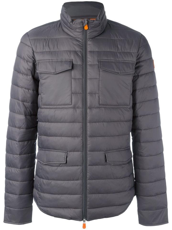 Save The Duck Flap Pocket Padded Jacket - Grey