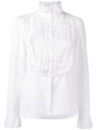 See By Chloé Pie Crust Collar Smocked Blouse - White