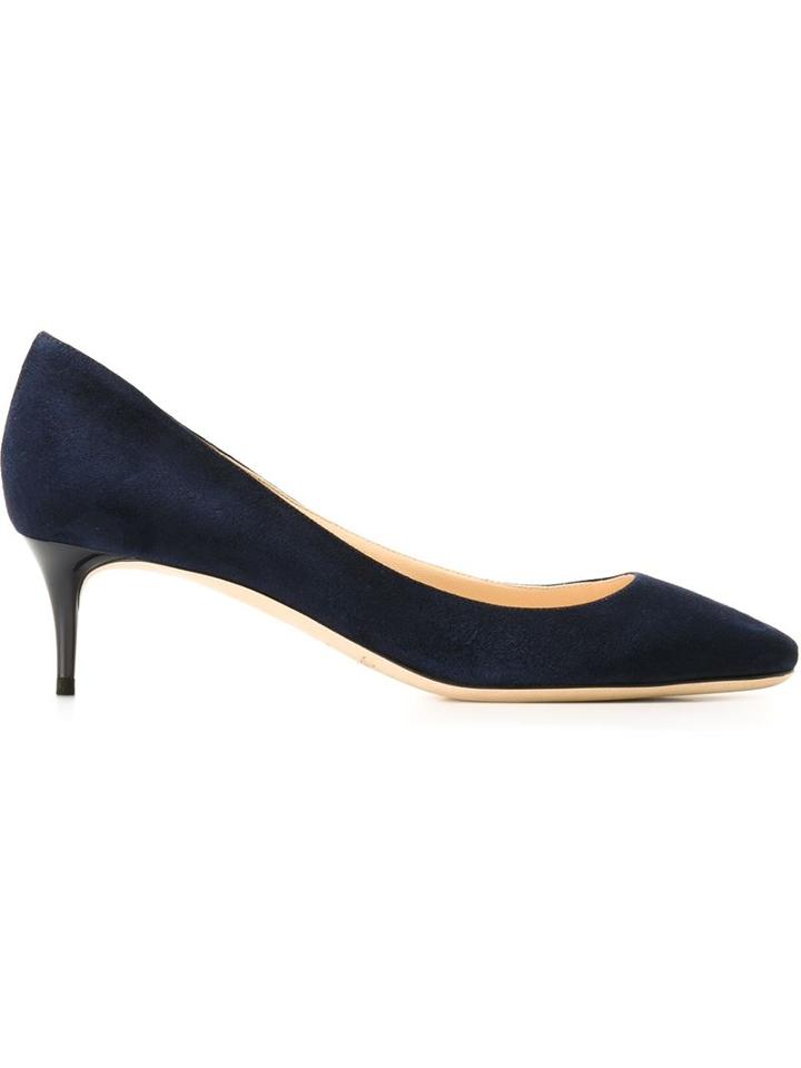 Jimmy Choo Esme Pumps, Women's, Size: 36, Blue, Suede/leather