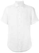 Z Zegna Shortsleeved Shirt, Men's, Size: S, White, Linen/flax