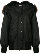 Miu Miu Hooded Quilted Jacket - Black