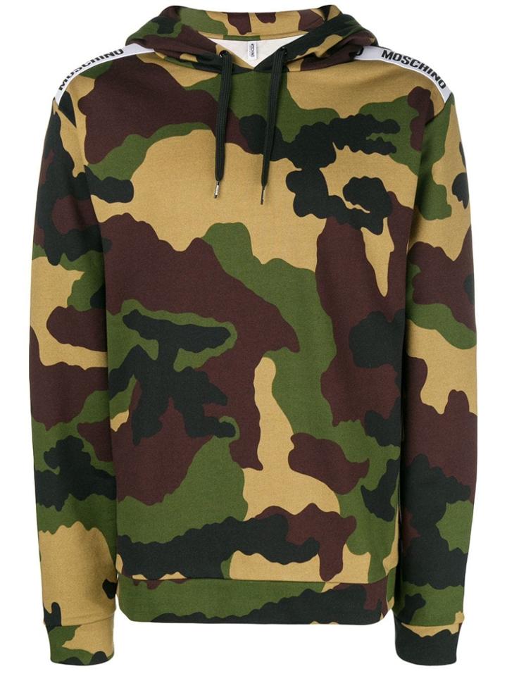 Moschino Shoulder Logo Hoodie - Green