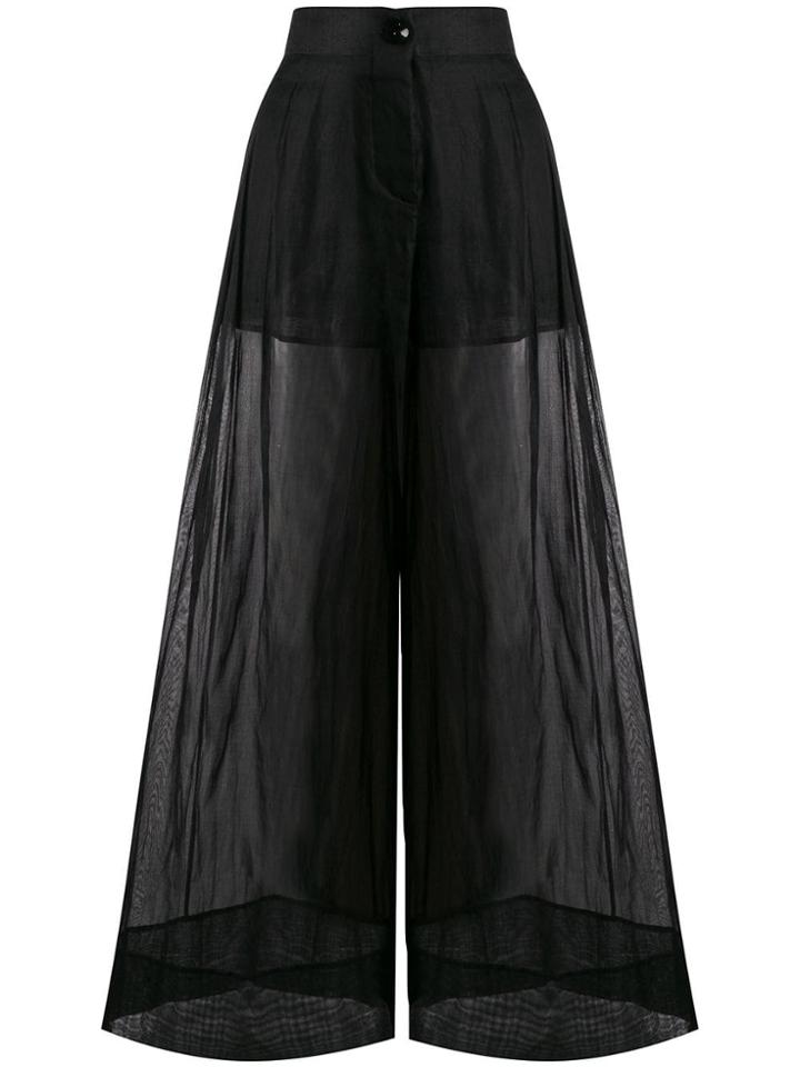 Emilio Pucci Vintage 2000 Sheer Trousers - Black