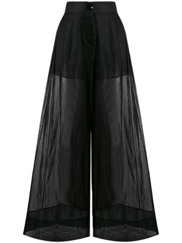 Emilio Pucci Vintage 2000 Sheer Trousers - Black