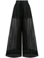 Emilio Pucci Vintage 2000 Sheer Trousers - Black