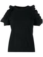 Victoria/tomas Cold Shoulder Blouse, Women's, Size: 38, Black, Cotton