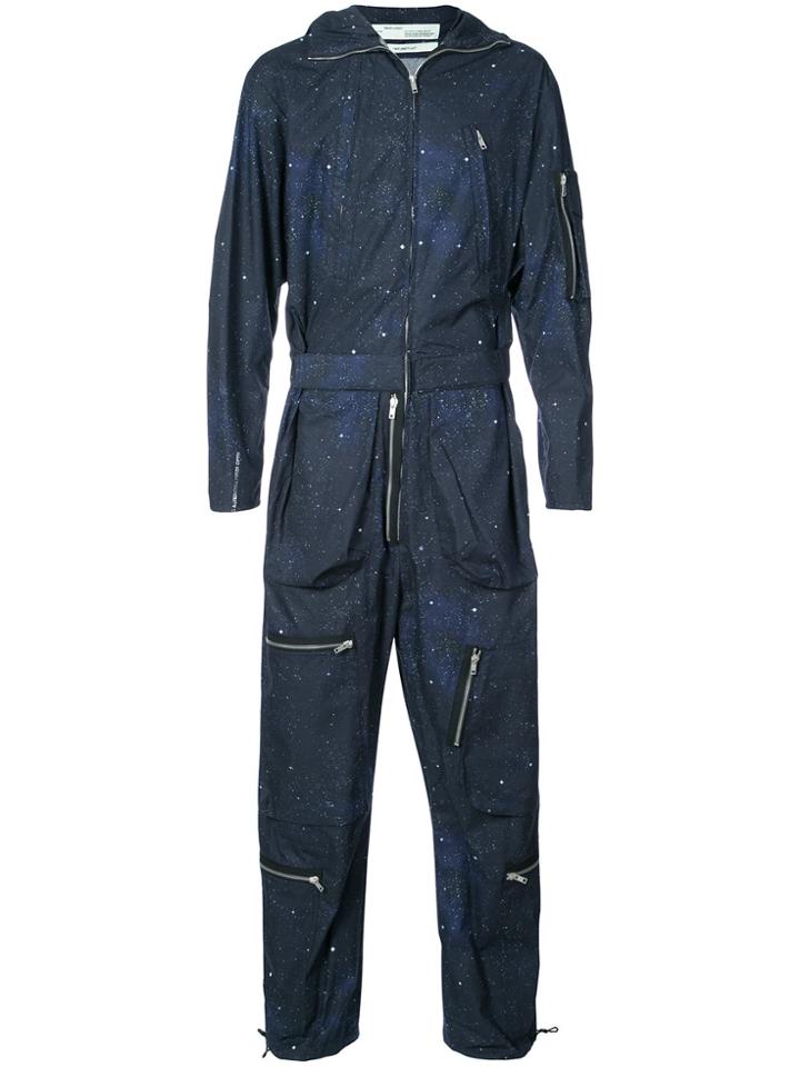 Off-white Space-print Jumpsuit - Blue