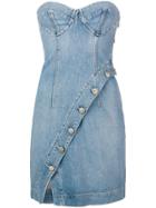 Jean Atelier Strapless Fitted Denim Dress - Blue