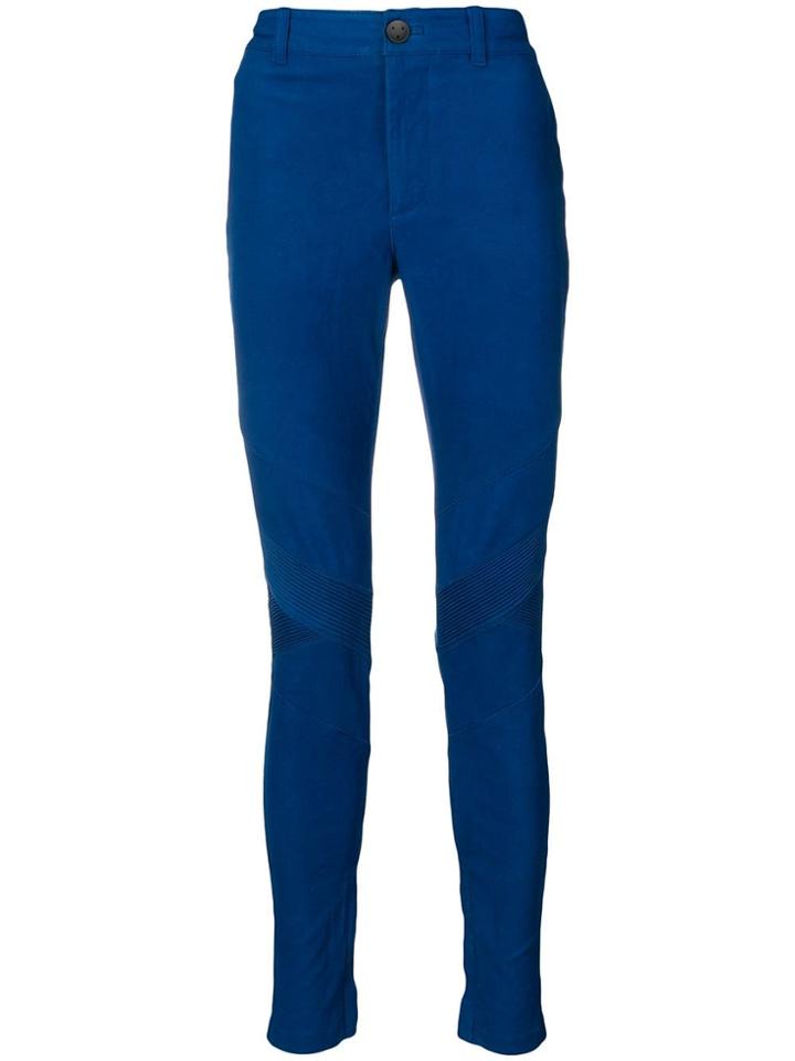 Forcerepublik Skinny Biker Trousers - Blue