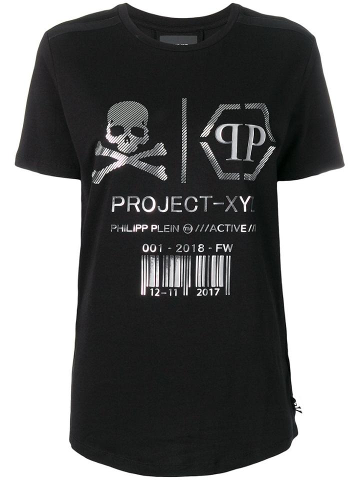 Philipp Plein Xyz Skull And Plein T-shirt - Black