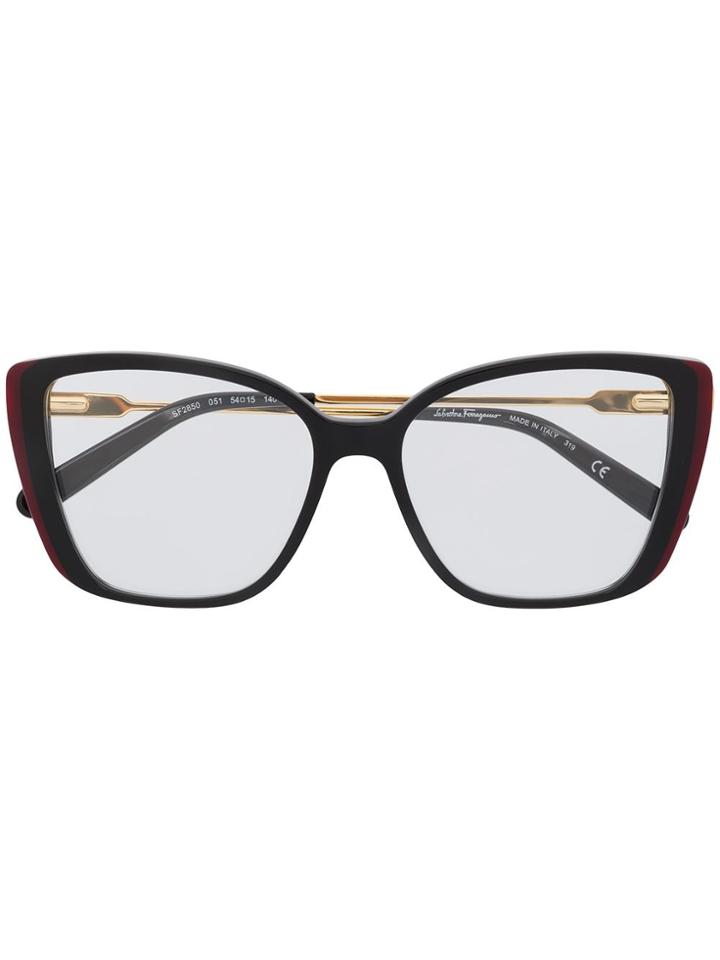 Salvatore Ferragamo Square Frame Glasses - Black