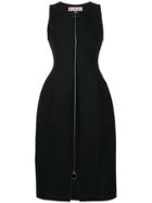 Marni Zip Front Oversized Dress - Black