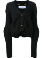 Muveil Cropped Cardigan, Women's, Size: 38, Black, Wool