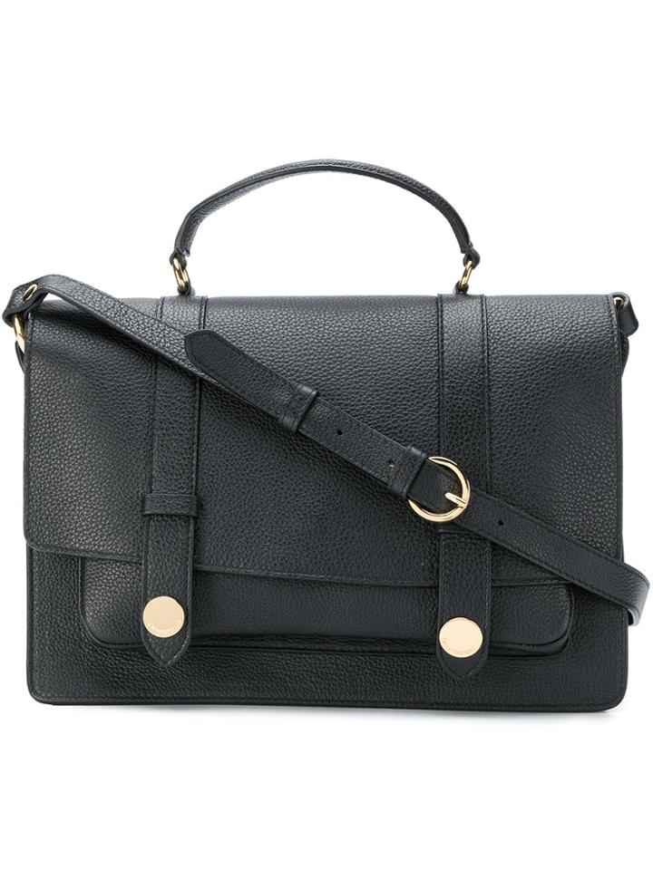 L'autre Chose Pebbled Satchel - Black