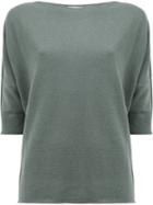 Lamberto Losani Three-quarter Sleeve Jumper, Women's, Size: Small, Green, Cashmere