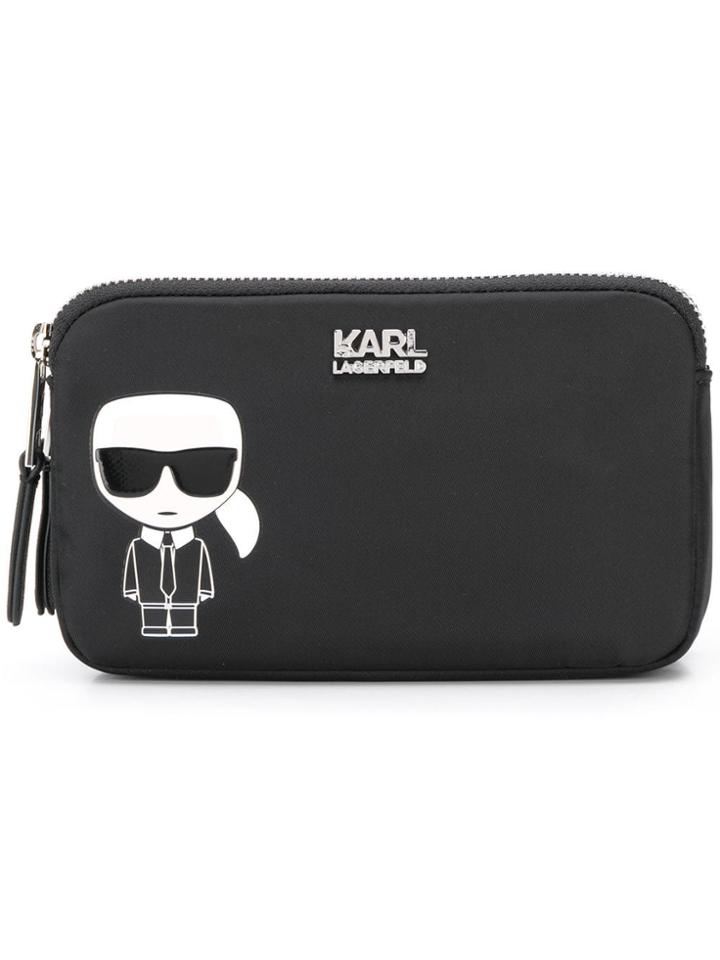 Karl Lagerfeld Karl Motif Make-up Bag - Black