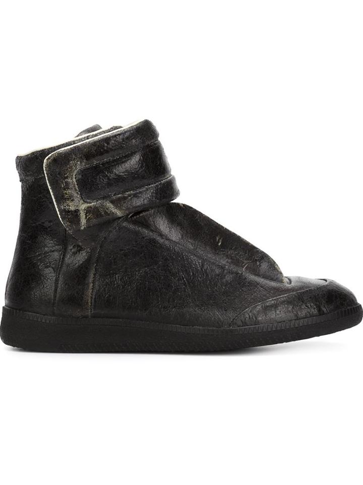 Maison Margiela Future Hi-top Sneakers, Men's, Size: 6, Black, Leather/rubber