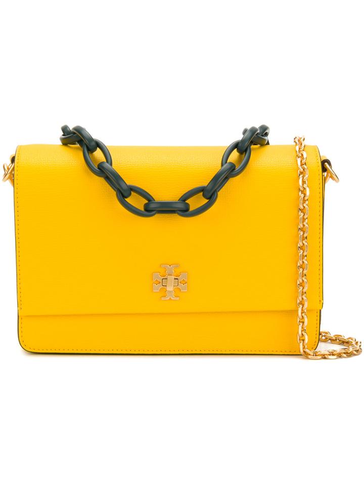 Tory Burch Foldover Logo Crossbody Bag - Yellow & Orange