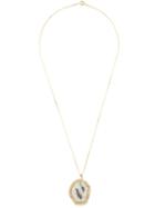 Kristin Hanson Diamond Slice Oval Pendant Necklace, Women's, Yellow/orange
