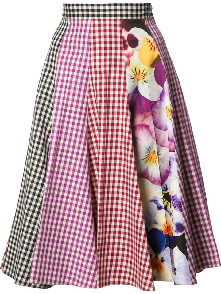 Christopher Kane Patched Skater Skirt - Multicolour