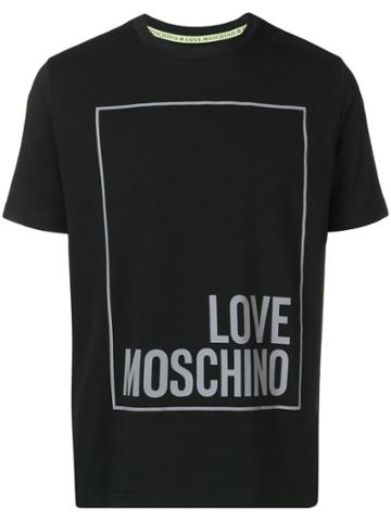 Love Moschino Square Logo T-shirt - Black
