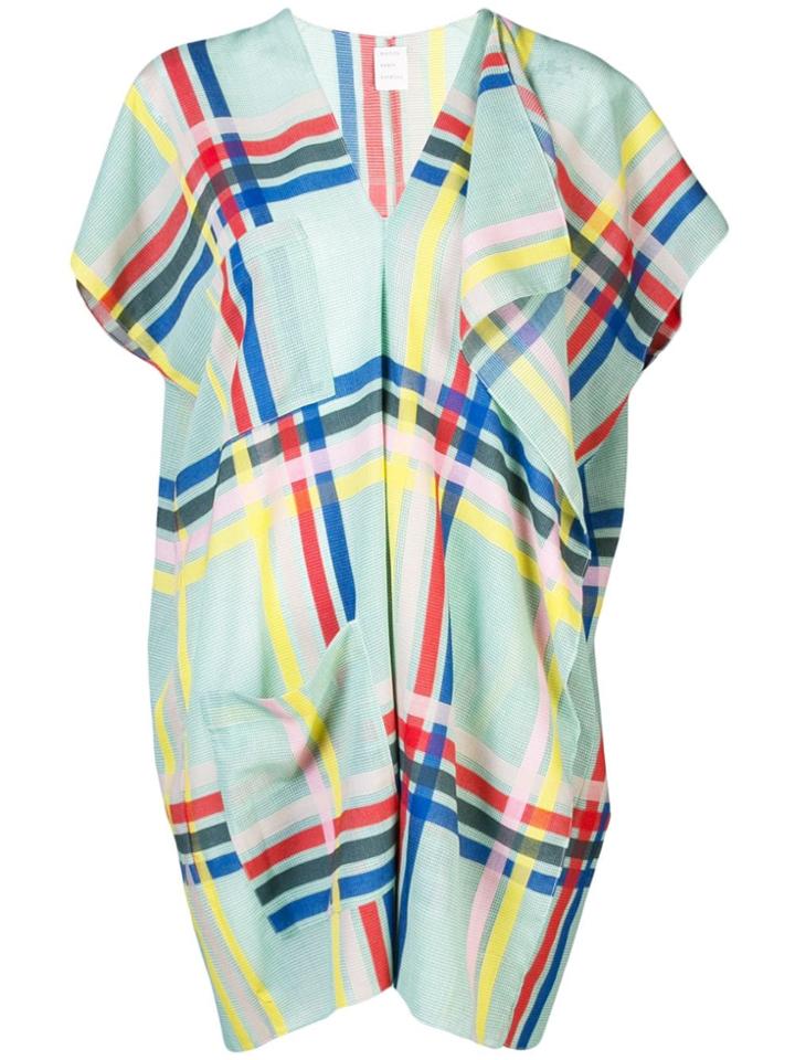 Maison Rabih Kayrouz Checked Mini Dress - Green