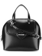 Love Moschino - Logo Plaque Shoulder Bag - Women - Polyurethane - One Size, Black, Polyurethane