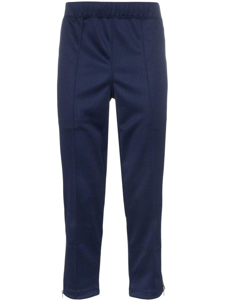 Comme Des Garçons Shirt Striped Cropped Sweat Pants - Blue