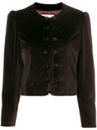 Romeo Gigli Vintage Velvet Cropped Jacket - Brown