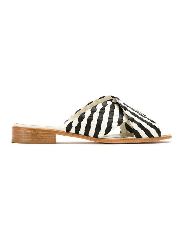 Sarah Chofakian Leather Flat Sandals - Vegetalpto/marfim