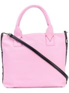 Pinko Embellished Brand Tote Bag - Pink & Purple